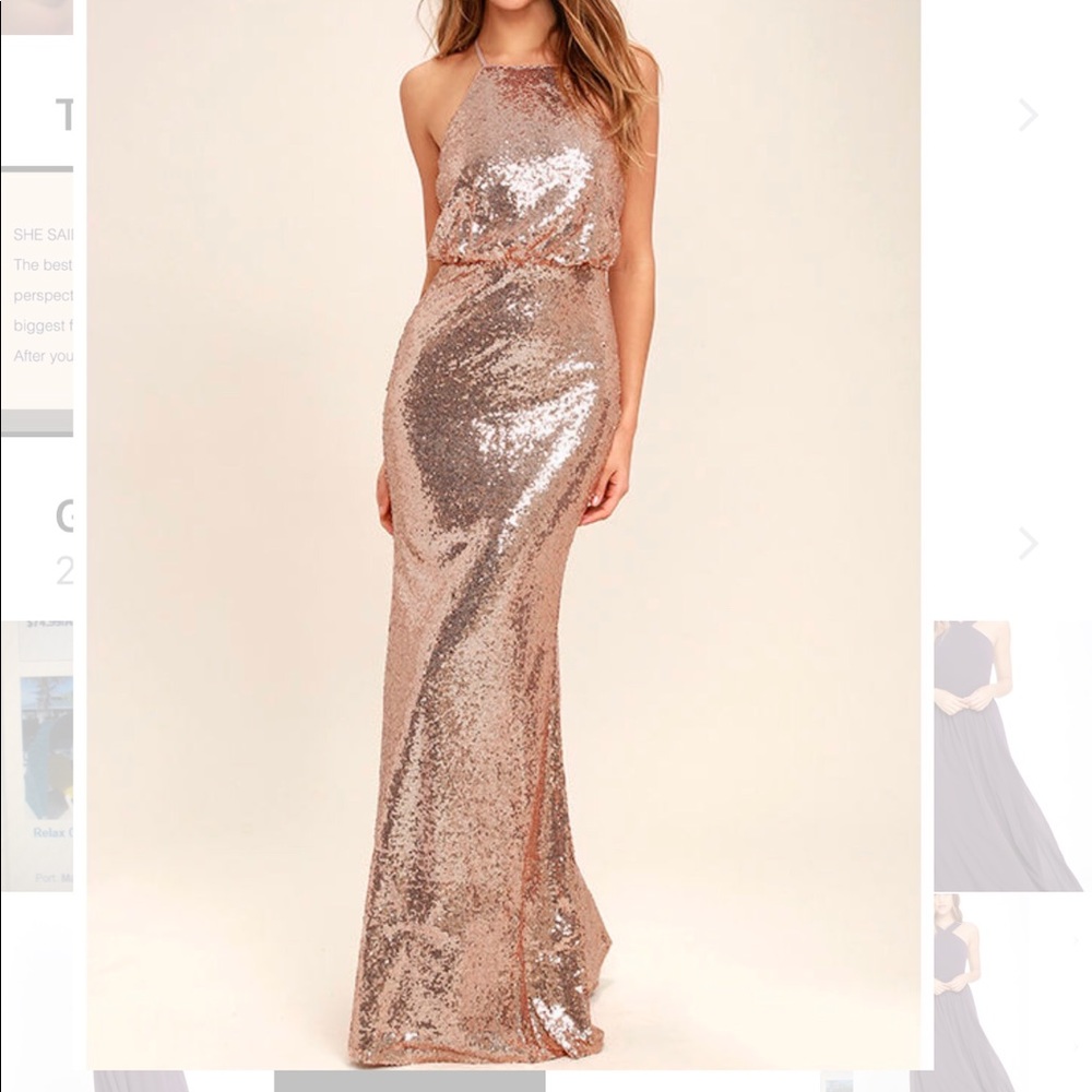 sequin gold dress